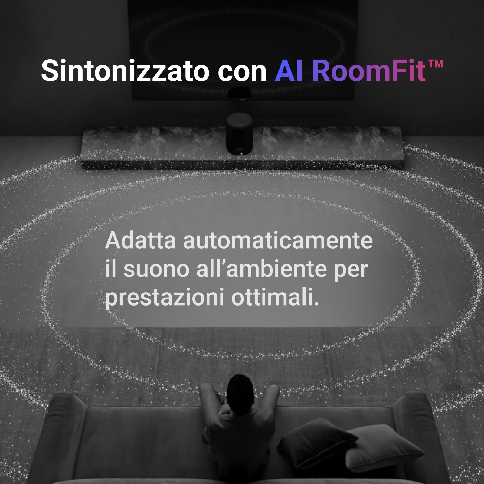 WiiM Sound Lite Smart Speaker, Audio Hi-Res 24-bit/192 kHz, Correzione Ambientale AI RoomFit™, 100W di Picco, Wi-Fi 6E/Bluetooth 5.3, Multi-Room e Stereo Pairing, Bianco
