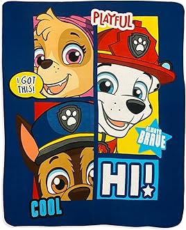 Royal Boys Girls Cozy Fleece Throw Blanket with Extra Soft Fun Design (Paw 5)