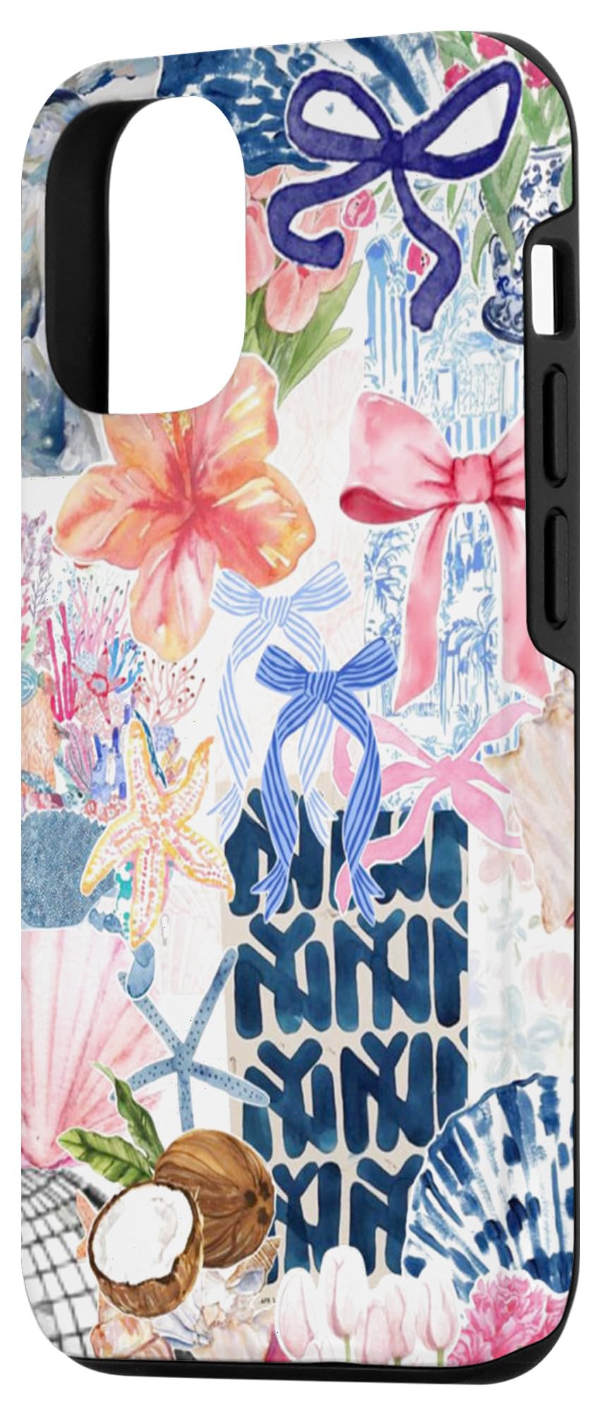 Beachy Blue Coquette Collage Preppy and Cute Aesthetic Case for iPhone 12/12 Pro - Image 2