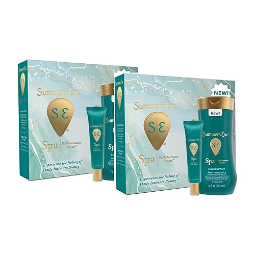 Summer's Eve Spa Set para mujer | Caja de regalo | Suero hidratante para después del afeitado para mujer, tubo de 1 onza | Lavado femenino de