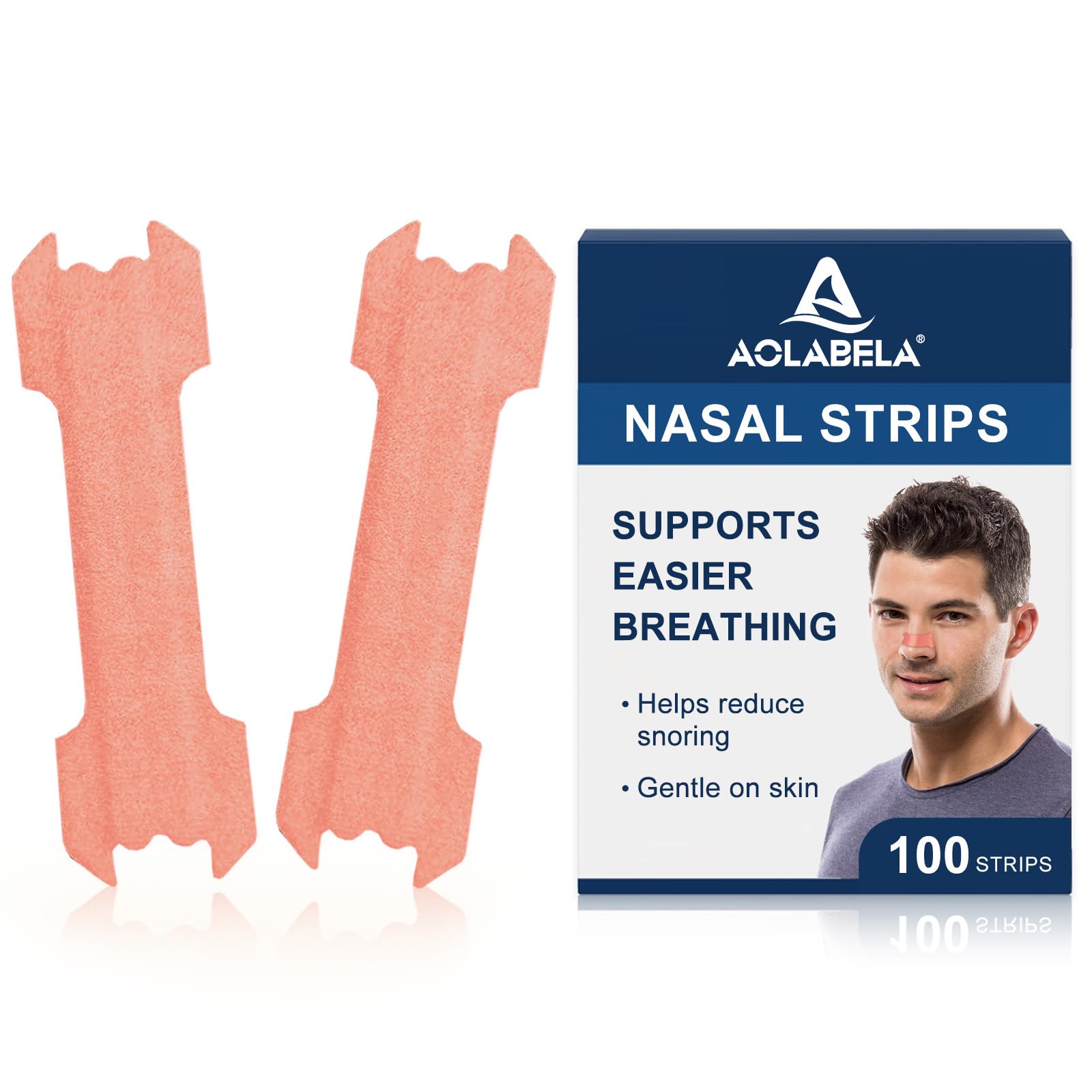 100PCS Nasal Strips for Snoring Nose Strips for Breathing Snore Stopper Nasal Congestion Relief and Better Sleep Aid
