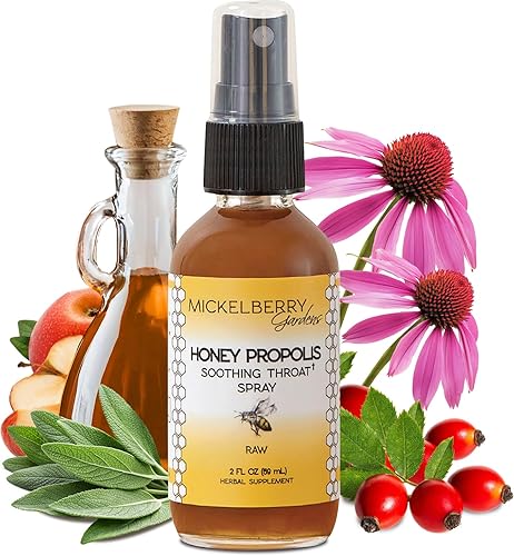 Miniatura 8 de Mickelberry Gardens Honey Propolis - Spray calmante para la garganta, apoyo inmunológico de propóleos, 2 onzas (paquete de 2)
