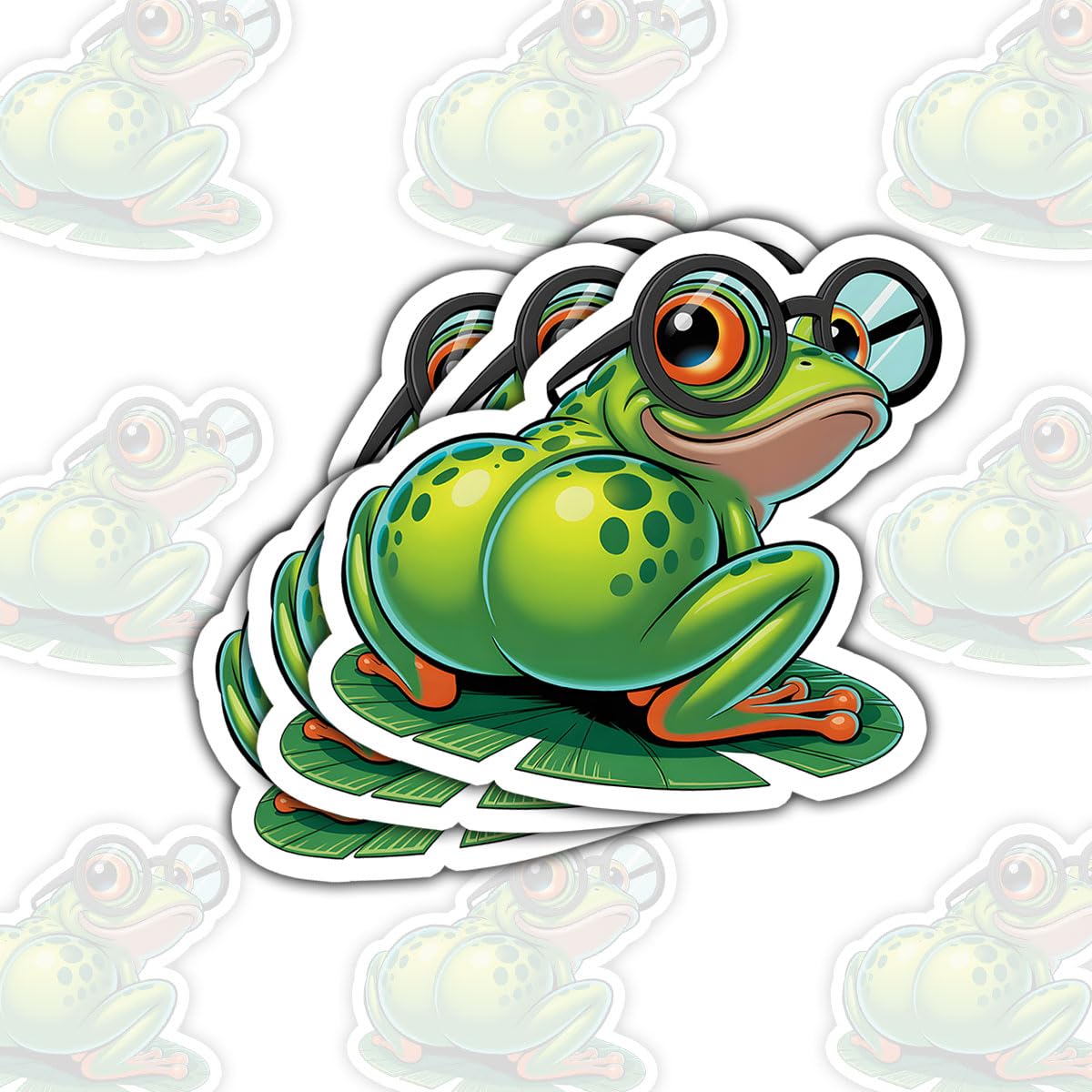 Stickers grenouille rigolos pour personnaliser un ordinateur portable