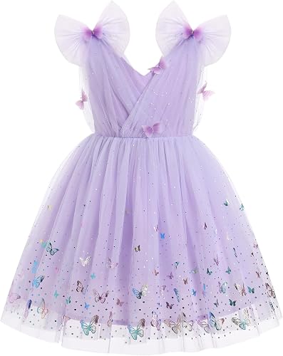 IMEKIS Fairy Dresses for Girls: 3rd 4th Birthday Outfit Cake Smash Wedding Guest