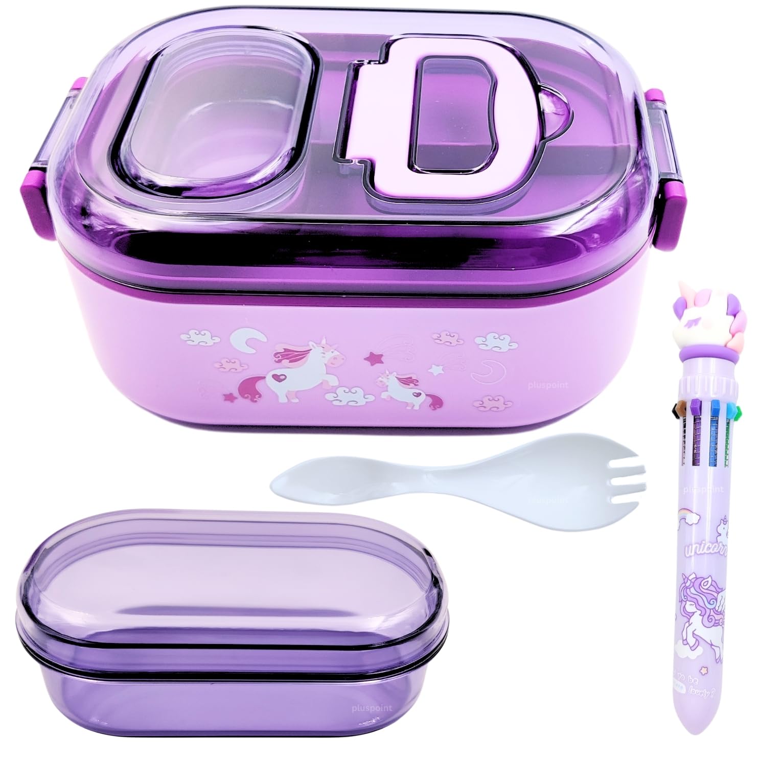 PLUSPOINT Stainless Steel Lunch Box For Kids Microwave Safe Insulated Tiffin Box Tableware Set Portable Containers Tiffin Box For School Boys, Girls (Unicron-Purple), 700Ml (B0CS37M47J) Amazon Price History, Amazon Price Tracker