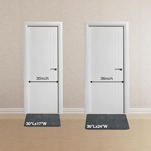 Miniatura 7 de Felpudos para exteriores e interiores, diseño ultrafino, resistente a las manchas, tapete interior de perfil bajo, tapete de baño con respaldo de