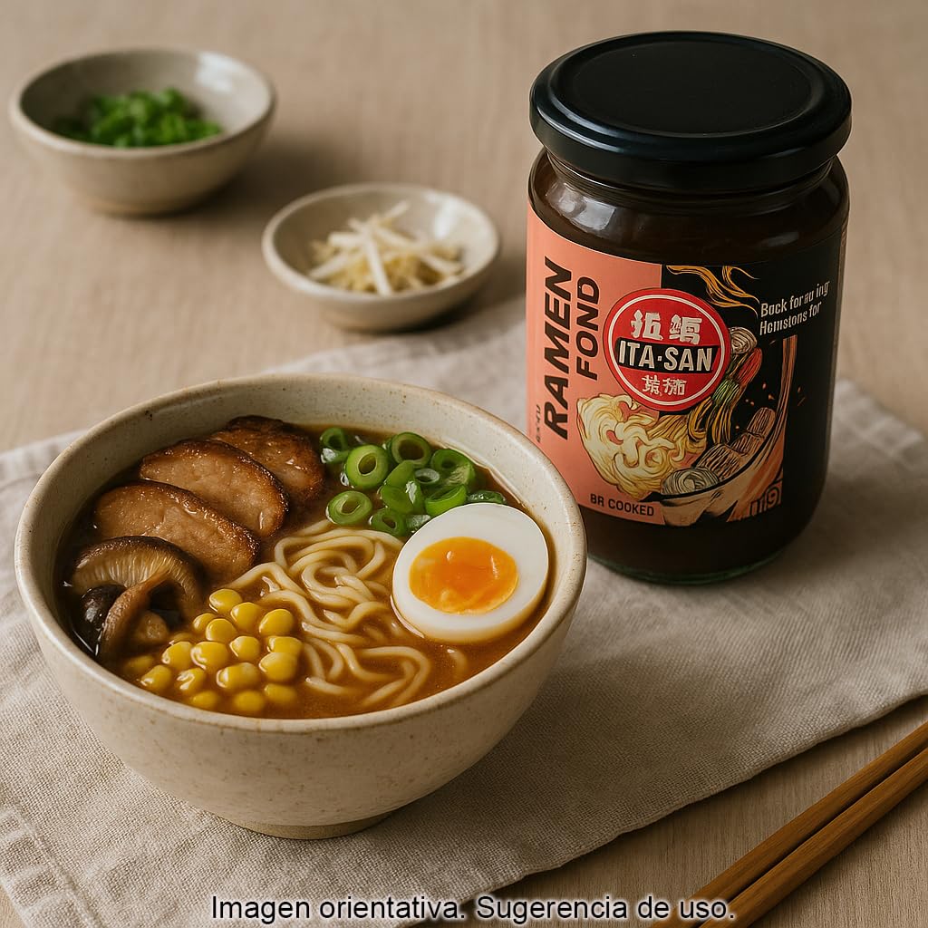 Caldo para Ramen Miso 440 ml listo para usar, base japonesa con umami intenso, ideal para sopa ramen casera, sopas y salteados