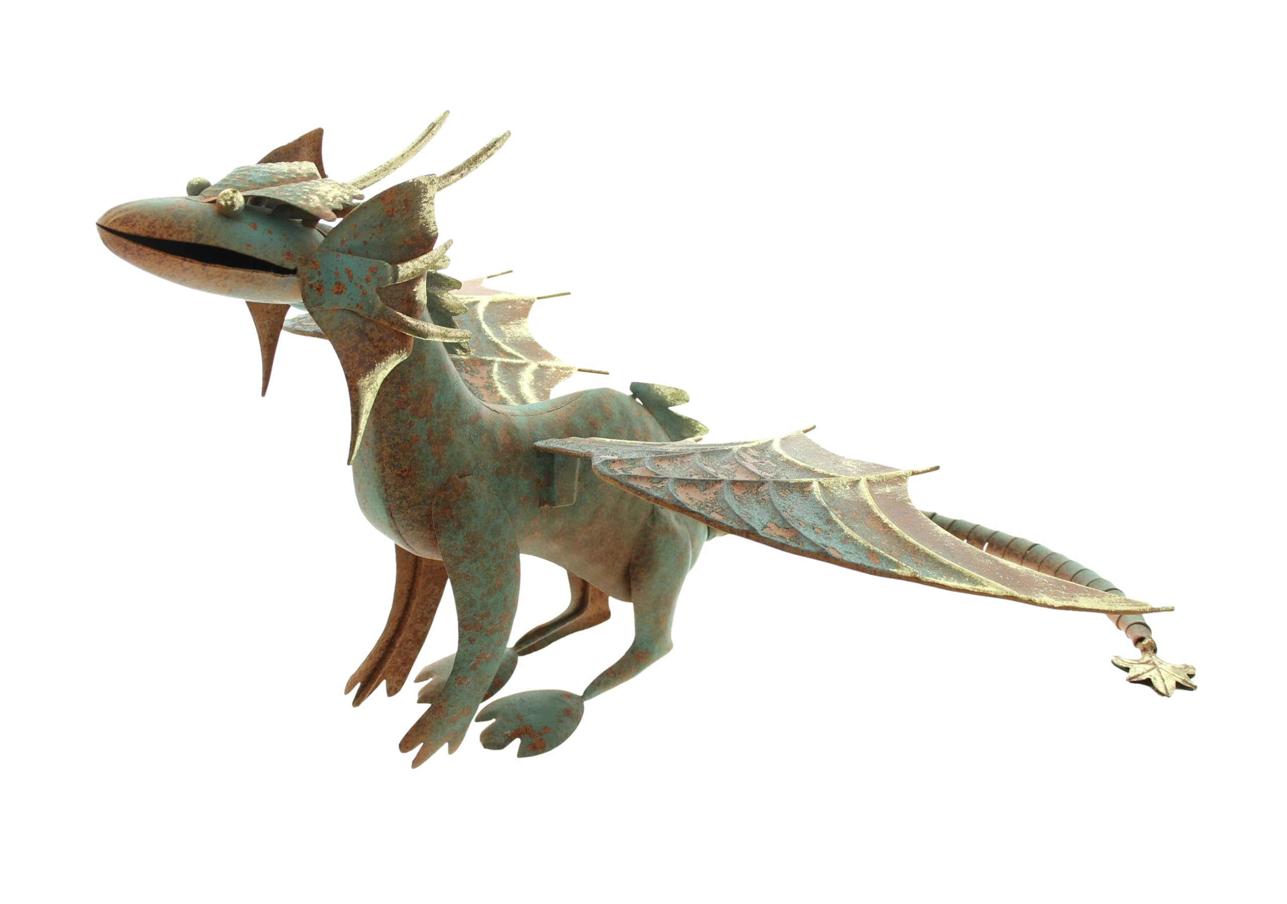 FRANK FLECHTWAREN Figur Drache, Metall, Rostfinish, 38 x 38 x 26 cm