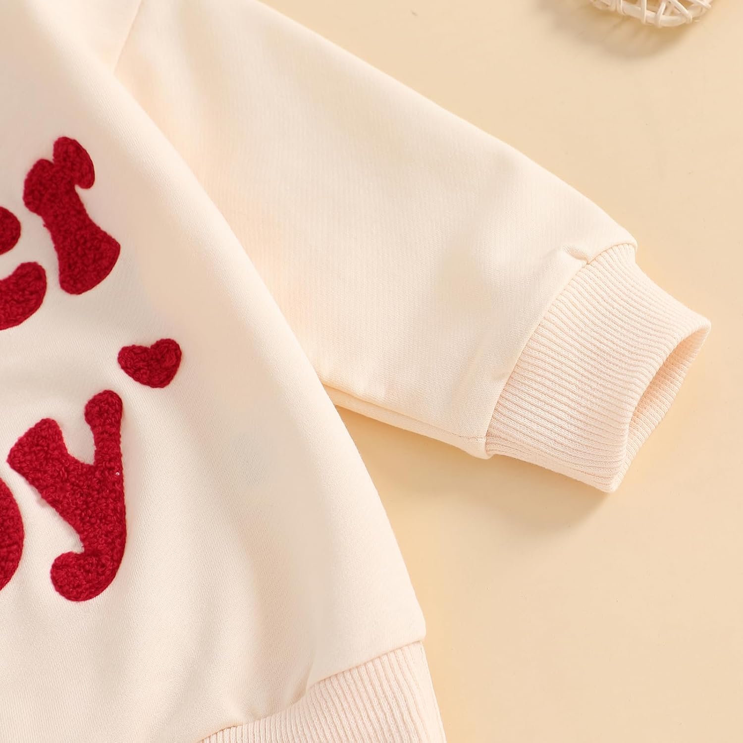 Toddler Baby Boy Valentine Outfits Lover Boy Embroidery Letter Sweatshirt Pullover Tops Jogger Pants Clothes - Image 9