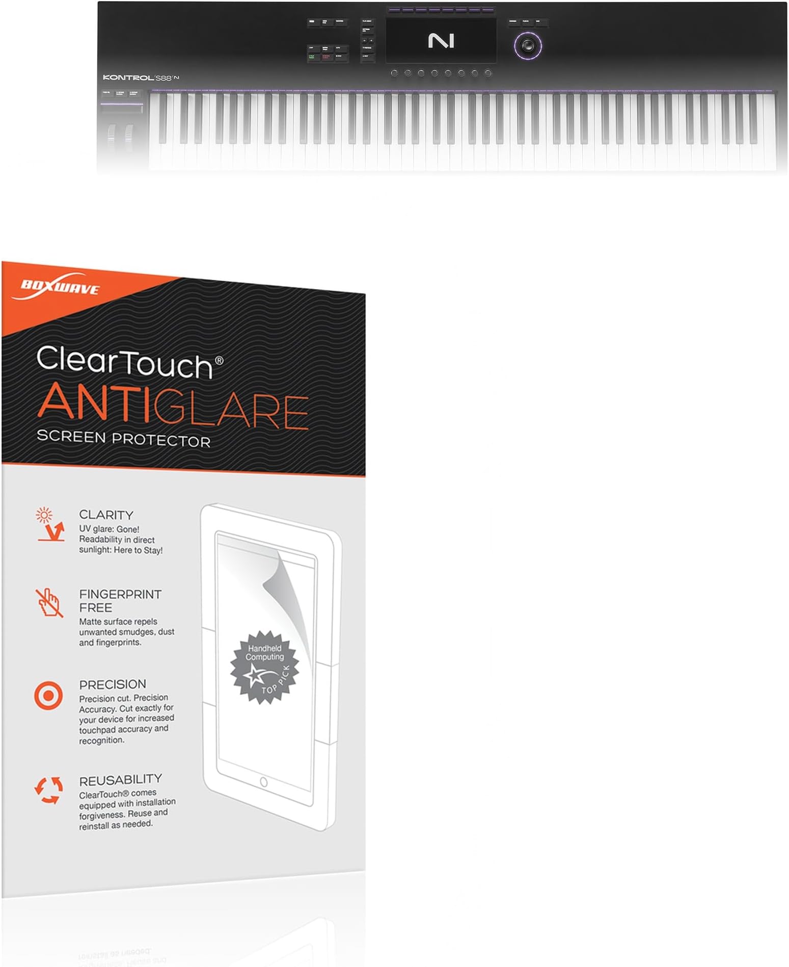 BoxWave Screen Protector Compatible with Native Instruments Kontrol S88 MK3 - ClearTouch Anti-Glare (2-Pack), Anti-Fingerprint Matte Film Skin