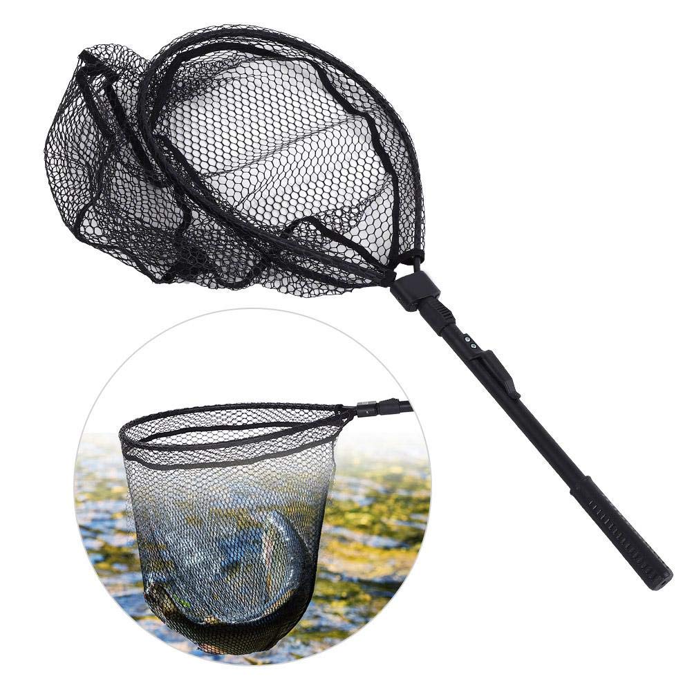 Guadino da Pesca Pieghevole con Manico Telescopico Portatile Leggero per Lago Fiume Mare Accessorio Pesca Ideale per Pescatore