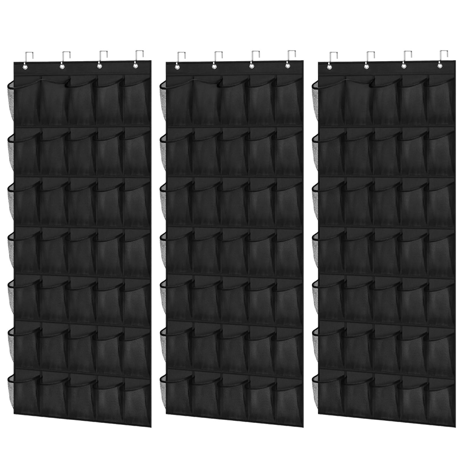 3 piezas de zapatos para colgar en la puerta con 35 kets, bolsas de malla Lar para zapatos y botas, carreras no tejidas que ahorran espacio, ures de 27.5 x 65 pulgadas, maximiza el espacio del armario