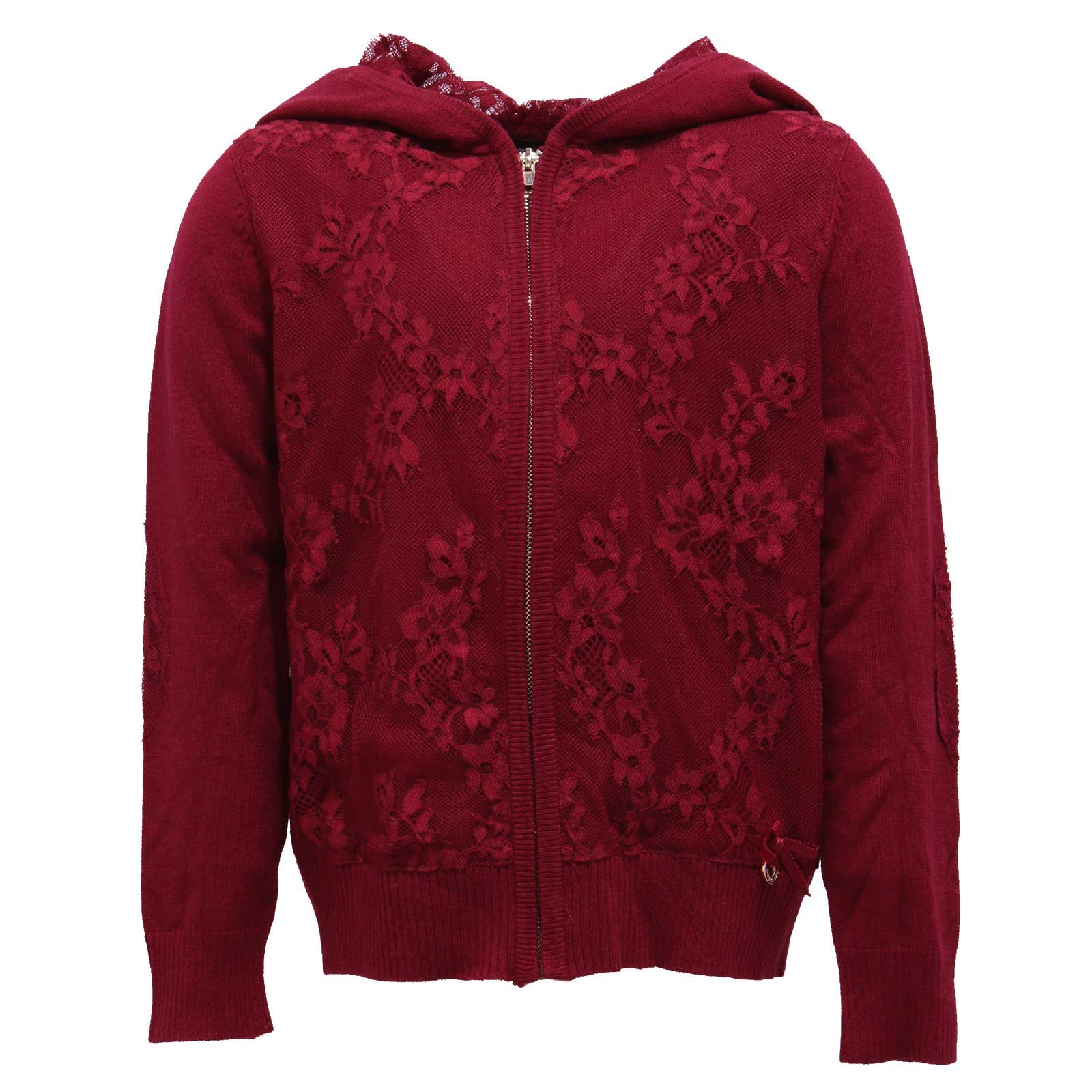 TWIN-SET 2261Y cardigan bimba girl SIMONA BARBIERI bordeaux sweater