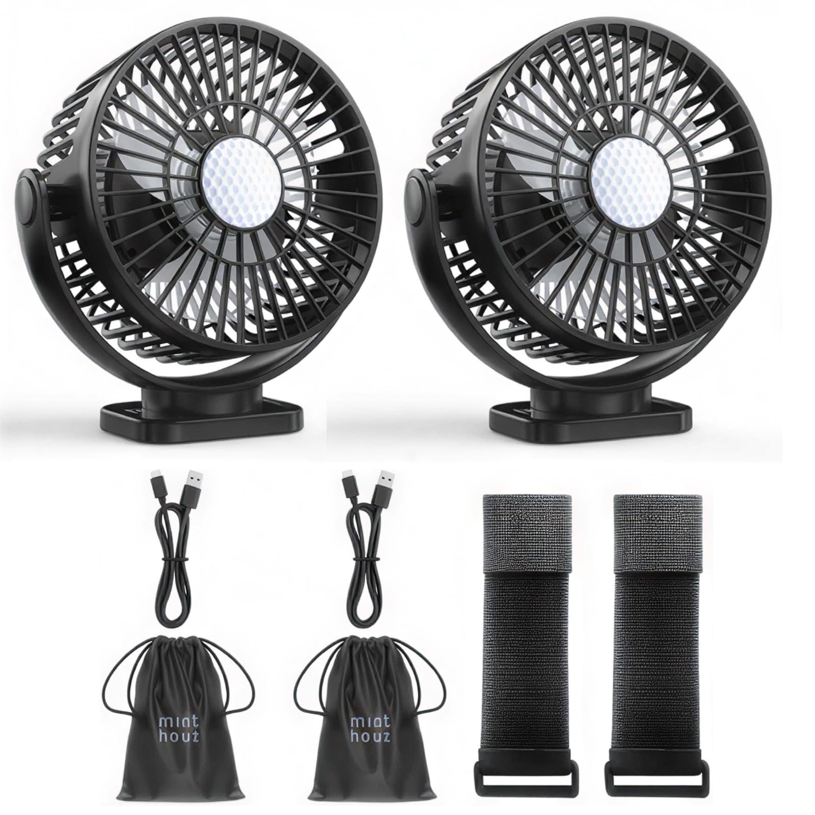 Ventilateur de chariot de golf magnétique rechargeable Minthouz pour l'été