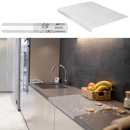 Silicone Mat for Kitchen Counter with "Edge Protection" – Quartz