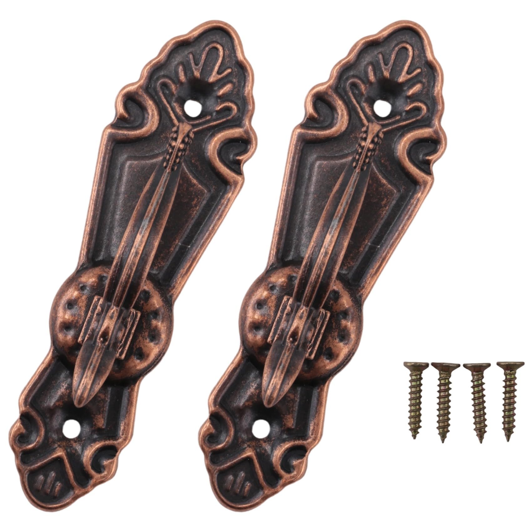 detee Metal Curtain Tassel Tie Back Tieback Mini Wall Hooks 2PCS Red bronze