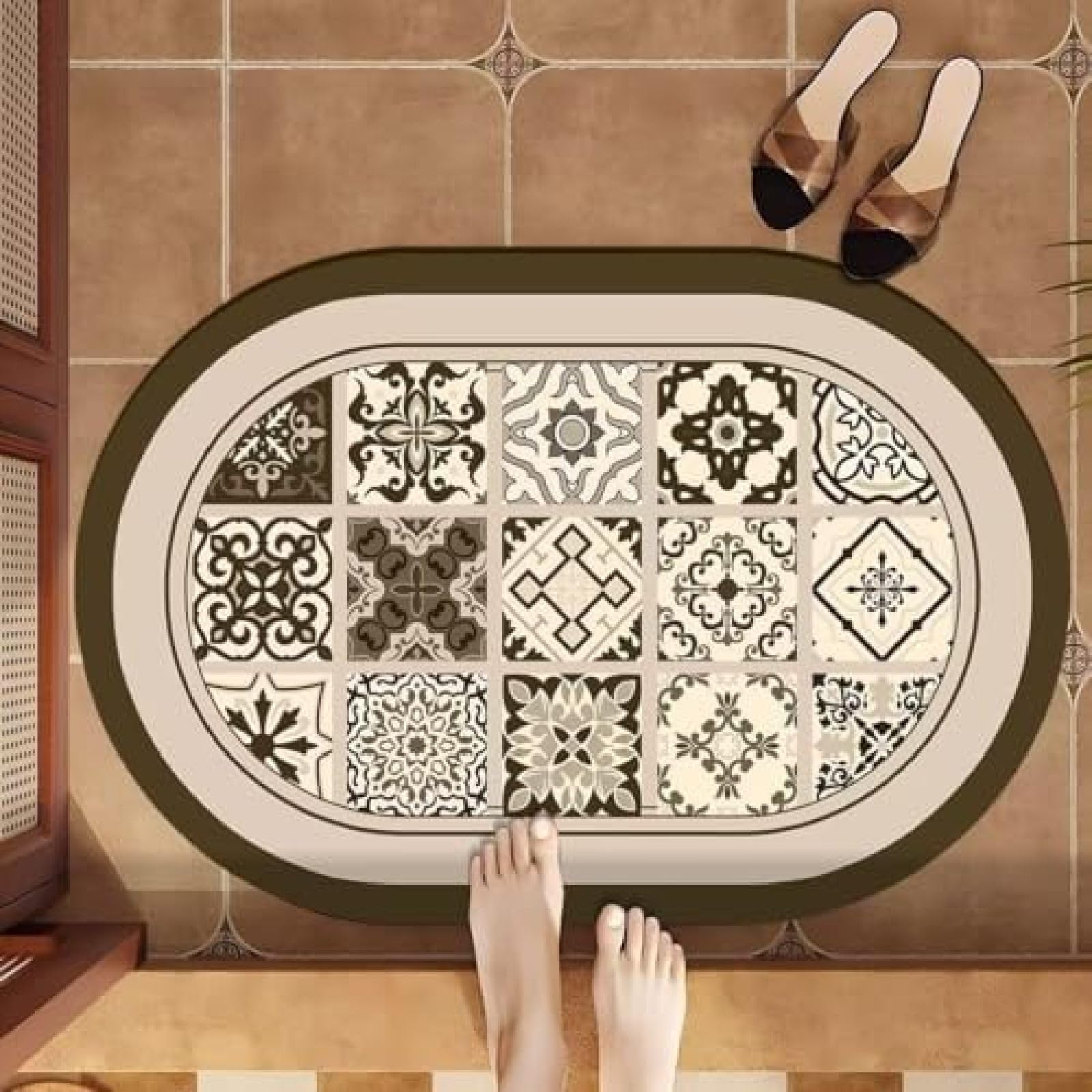Tapis de bain diatomite anti-moule pour en finir avec les sols mouillés et glissants