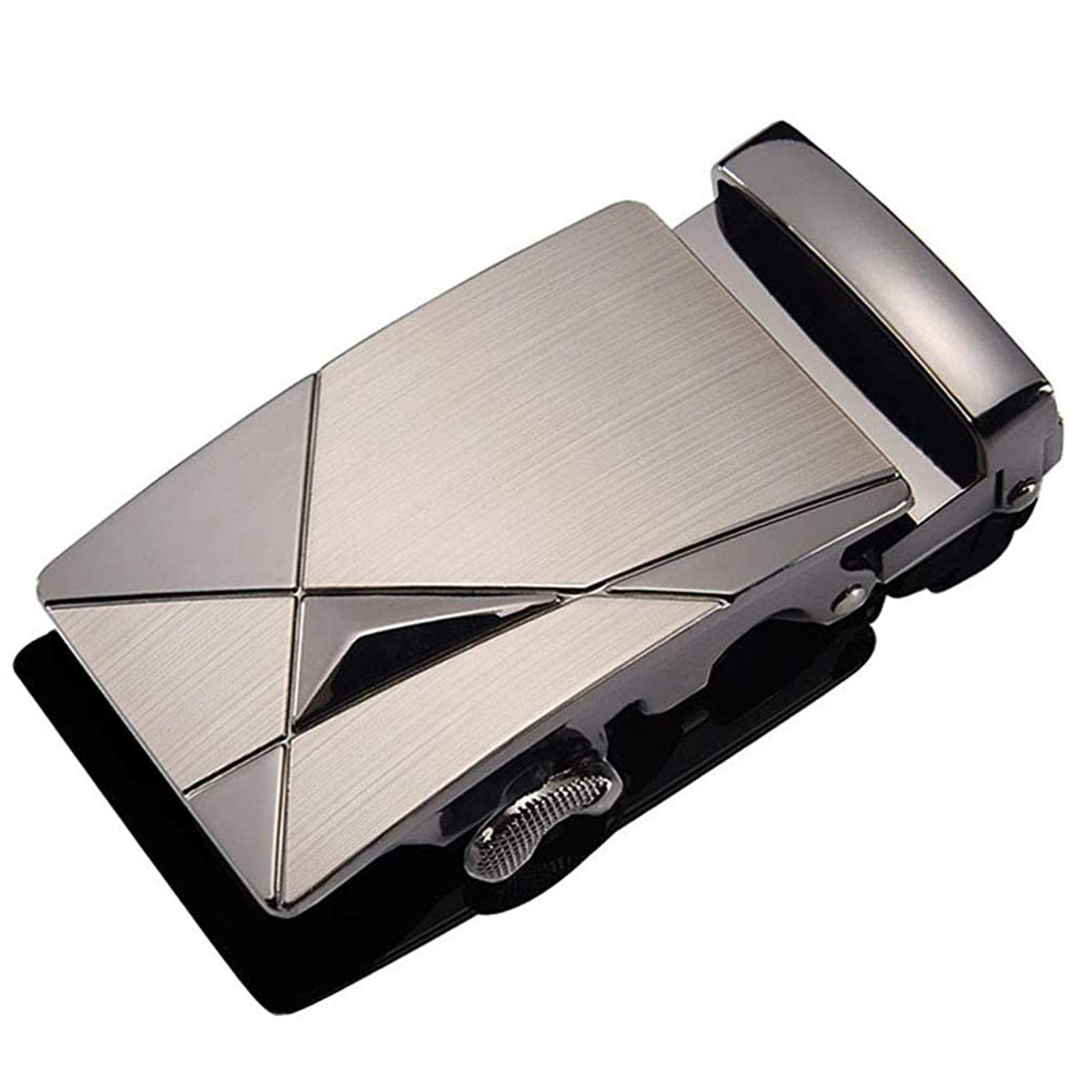 RTGGSEL Men's 40mm Ratchet Belt Buckle Only for 1 3/8 Slide Belt Strap Automatic Leather Belt Buckle Replacement (21)