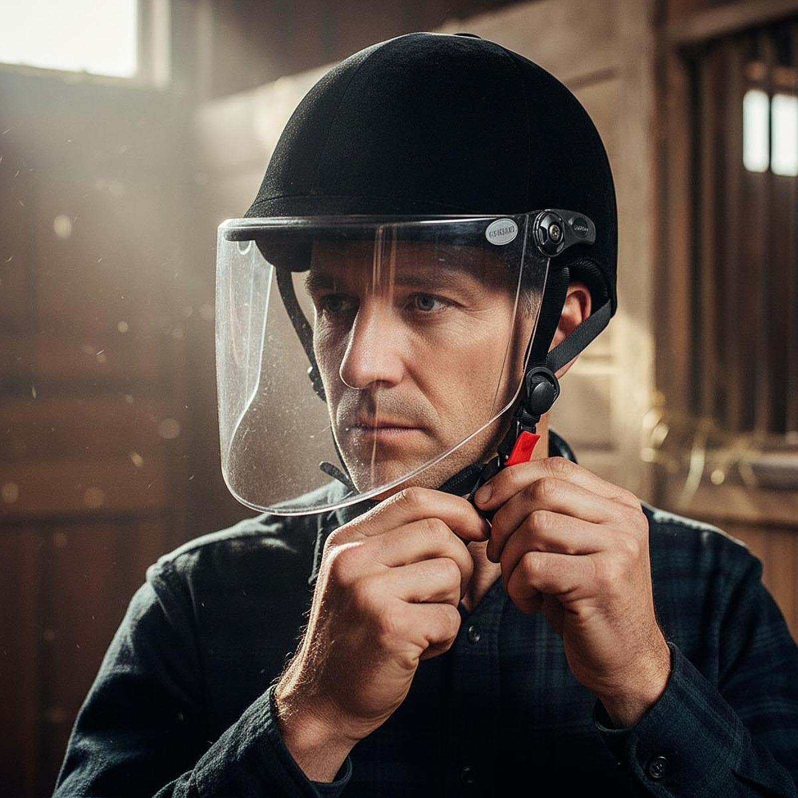 Equestrian Helmet Casco Da Equitazione Cappello per Equitazione con di Regolazione Imbottitura Morbida E Cinturino di Adatto per Bam
