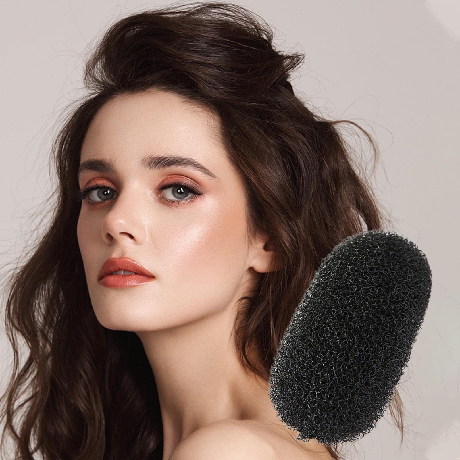 WUWAI Hair Base Bump Up Sponge | Hair Volume Increase Puff | Magic Hair Bun Maker, Great Hair Tools, Easy to Use, Hair Beauty Styling Pad for Women Girls Wuwai, Black