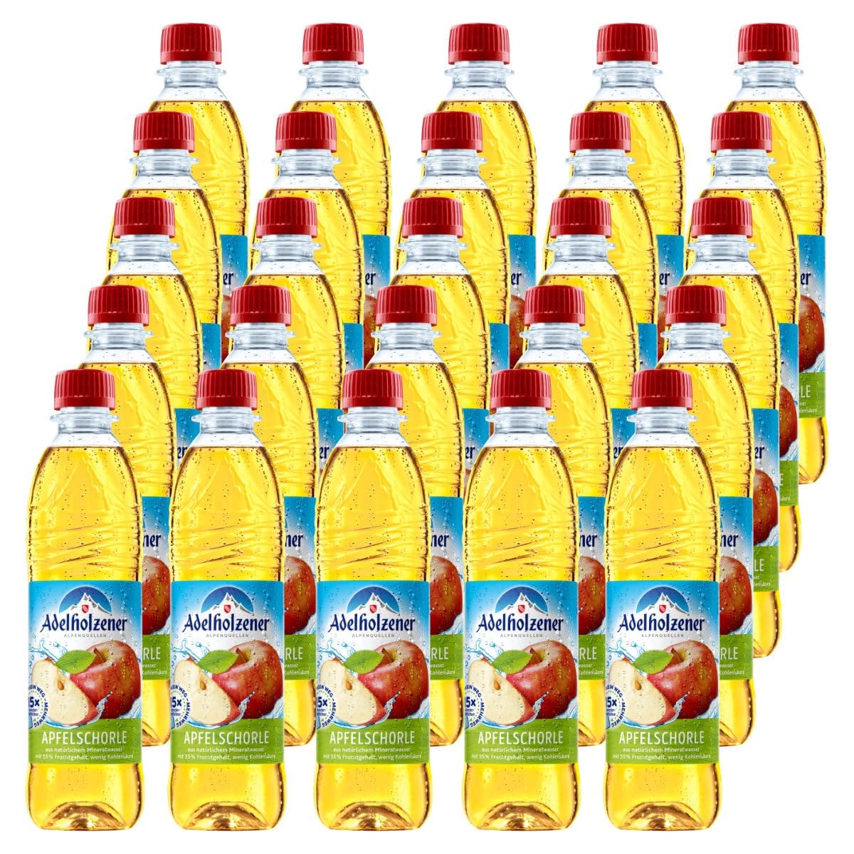 Adelholzener Apfelschorle 25 Flaschen je 0,5l inkl. Mehrweg Pfand