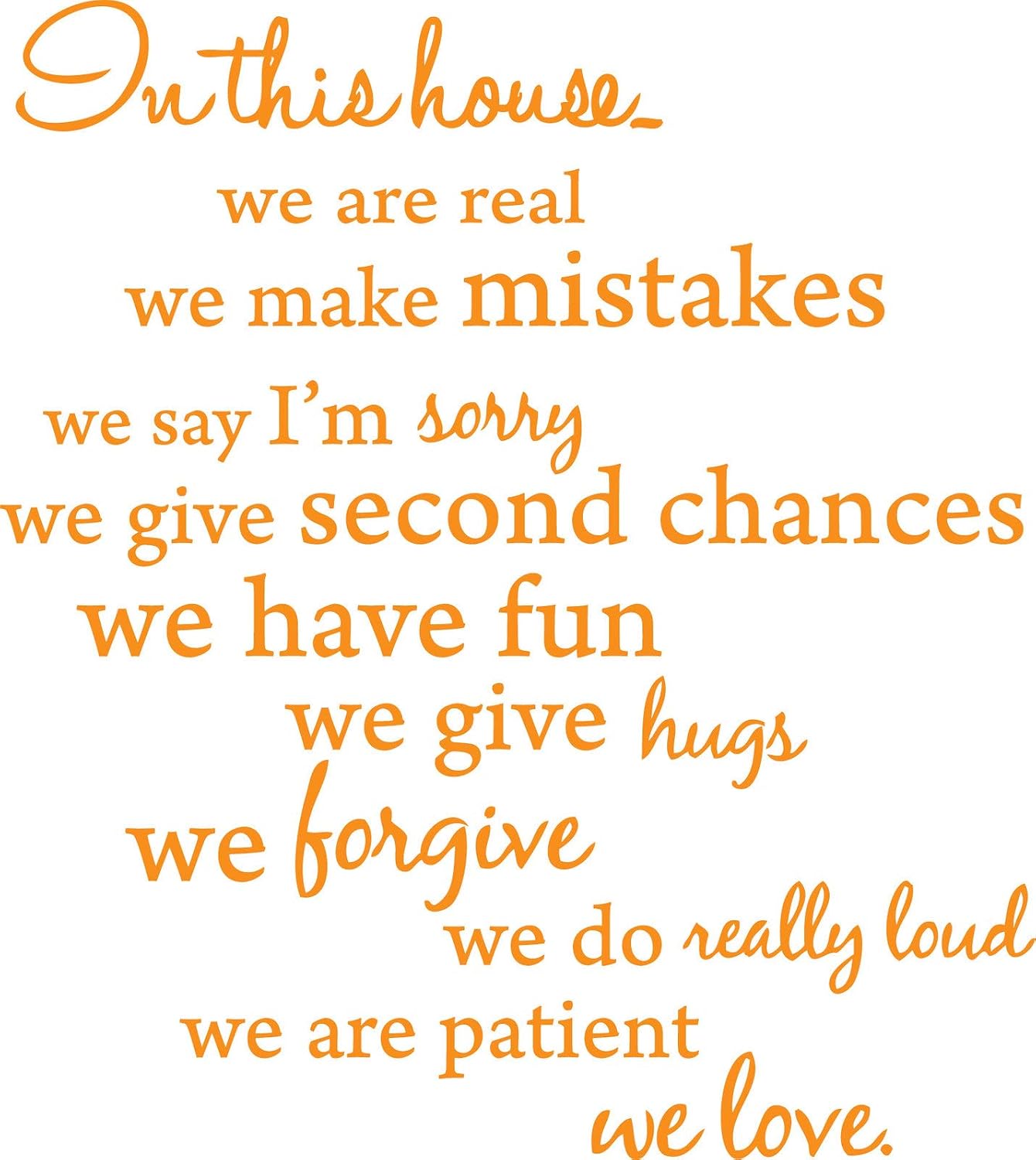 Brown Art Vinyl Decal, 22-inch x 22-inch - in This House