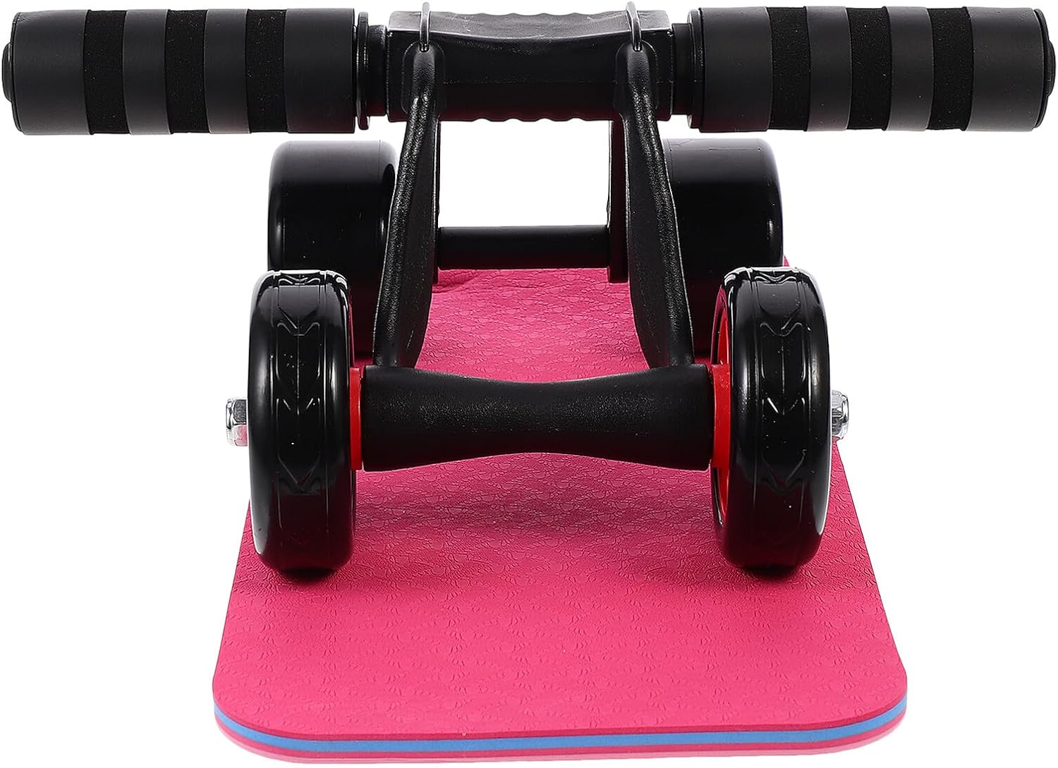 Portable Four Roller Wheel Abdominal Exercise Wheel for Core Workout Fitness Machine with Non-slip Arc Handles and Support Suitable for Home Use and All Fitness Levels