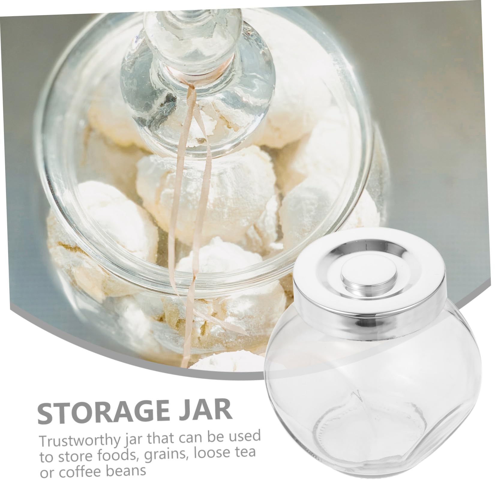 Lurrose 10 Stück Teiliges Mini glas Candy Vorratsgläser mit Transparentem Deckel Luftdicht Verschließbare Glasbehälter für Snacks Gewürze Tee Kräuter und Dekoration Robustes Dickeres Glas