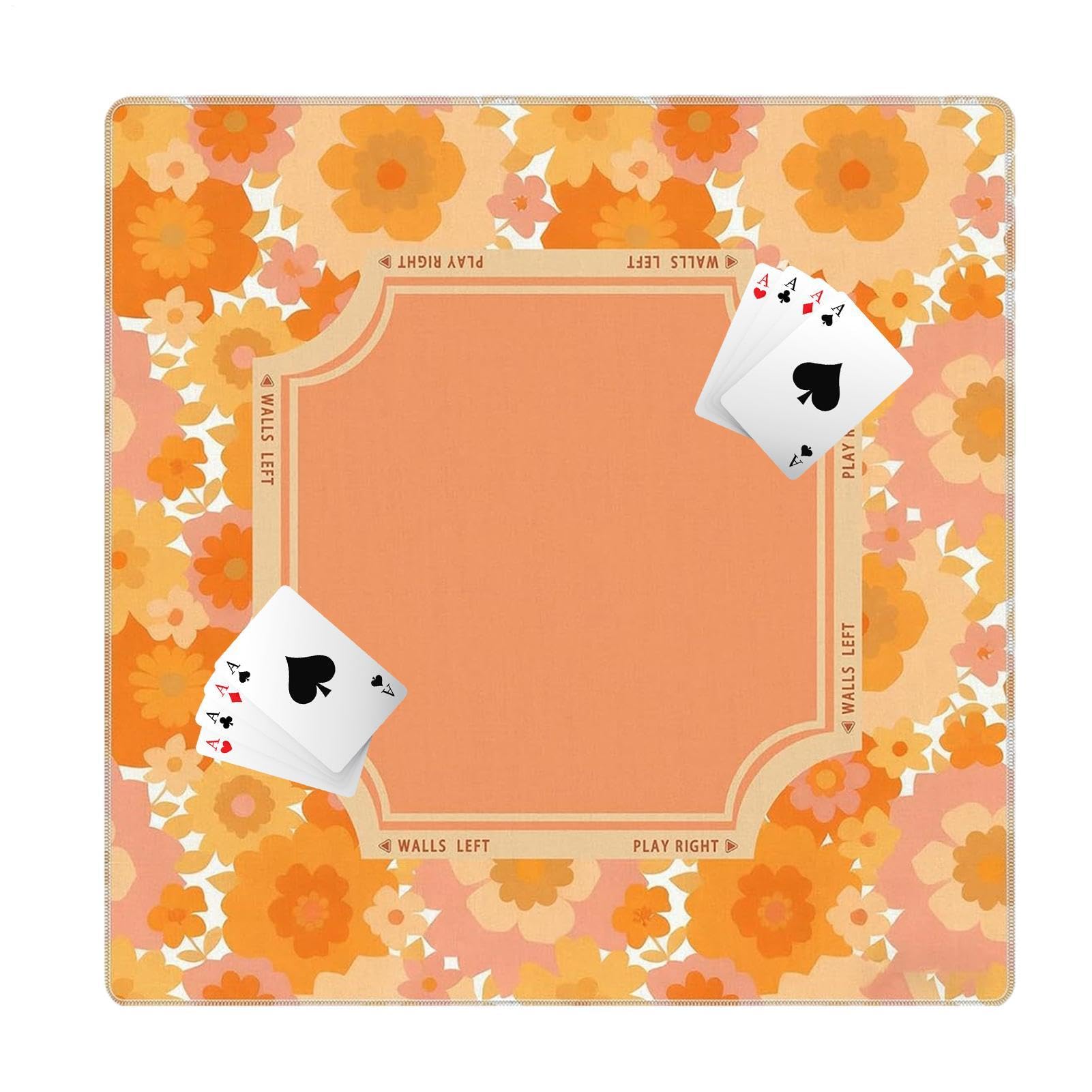 Tappetino verde Mahjong, 80 x 80 cm, antiscivolo, fonoassorbente, piante