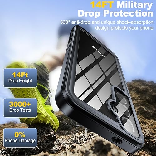 Miniatura 4 de ANTSHARE Funda impermeable para Samsung Galaxy S24 Plus, lente incorporada y protector de pantalla de cuerpo completo de 360, resistente a prueba de