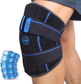 Cold Therapy Knee Ice Pack Wrap, 2 Hours Long-Lasting Relief for Knee Replacement Surgery, Injuries, Swelling & Post-Surgery Recovery, Reusable Gel Ice Pack for Sports Injuries