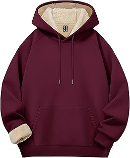 [KEFITEVD] パーカー メンズ 冬服 裏起毛 防寒着 厚手 ランニング プルオーバー ヘビーウェイト 作業着 ゆったり カジュアル 長袖 スポーツウェア フード付き 無地