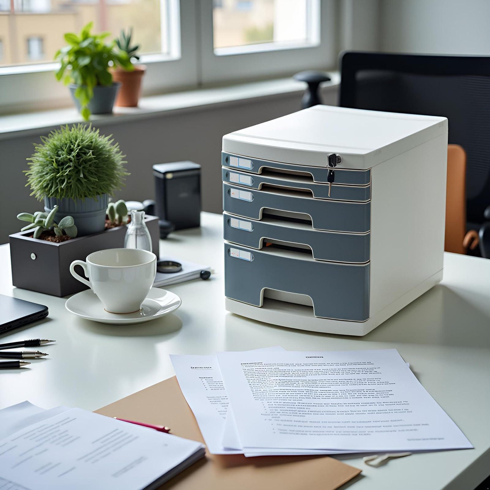 Raccoglitore a 5 strati con blocco multistrato per archiviazione sicura dei documenti in ufficio, formato A4/lettera, ideale per casa, scuola e ufficio