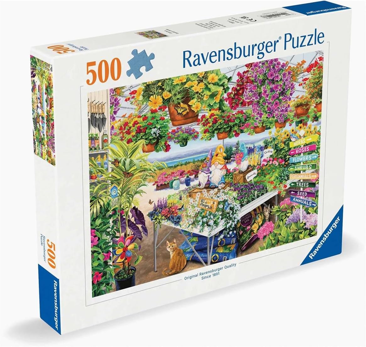 Glorious Garden Center 500 Piece Jigsaw Puzzle | Great Gift for Puzzlers | Premium German Craftsmanship | FSC Certified Sustainable Wood