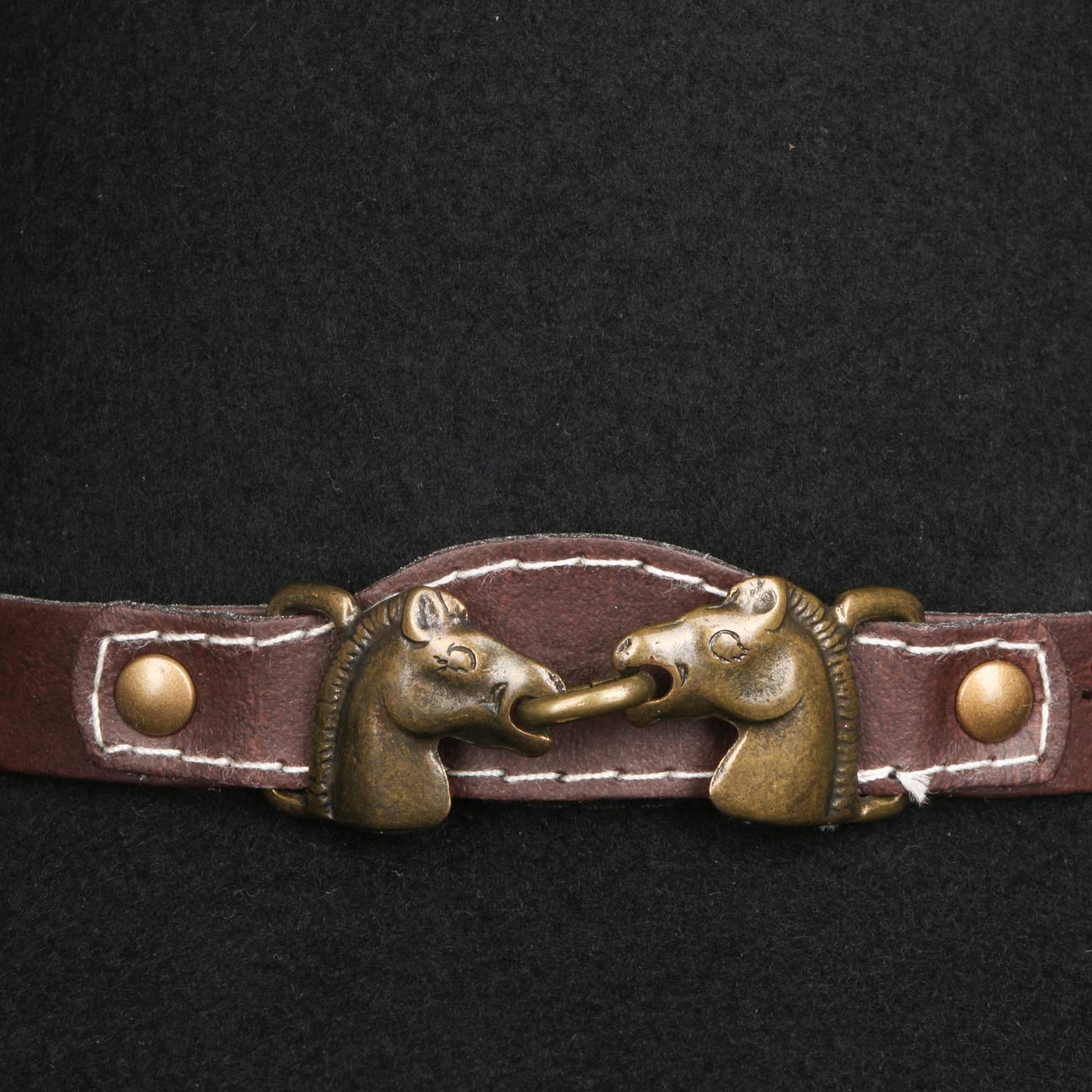 Lipodo Horses Chapeau Cowboy en Feutre Fabrique en Italie Homme Automne Hiver