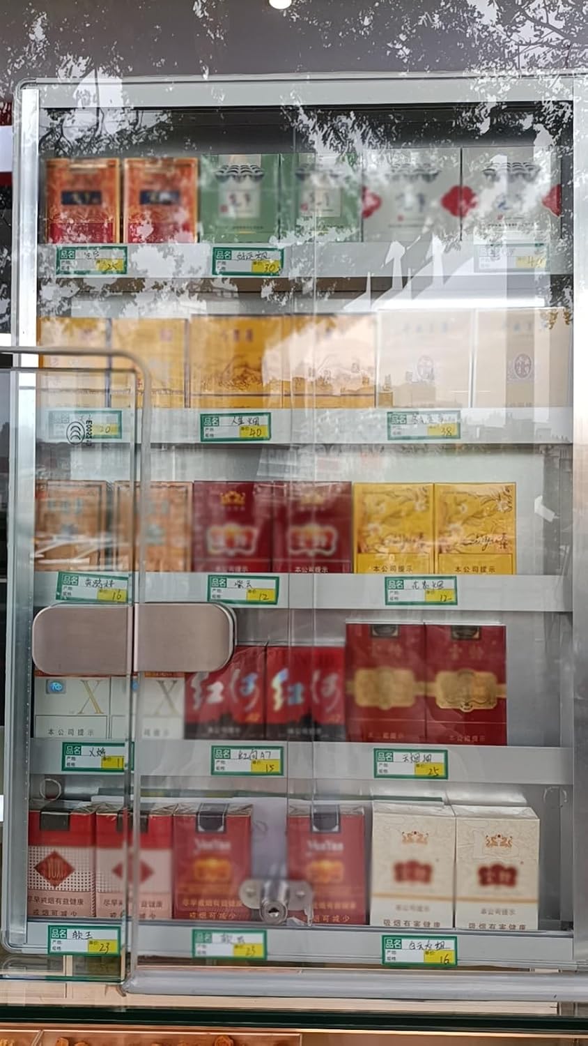Cigarette Display Stand Holder 5 Layer Cigarette Display Cabinet, Wall Cigarette/Blunt Packs/Cigars/Candies Case with Lockable for Convenience Stores Liquor Specialty Counters, Retail Holder/Organizer