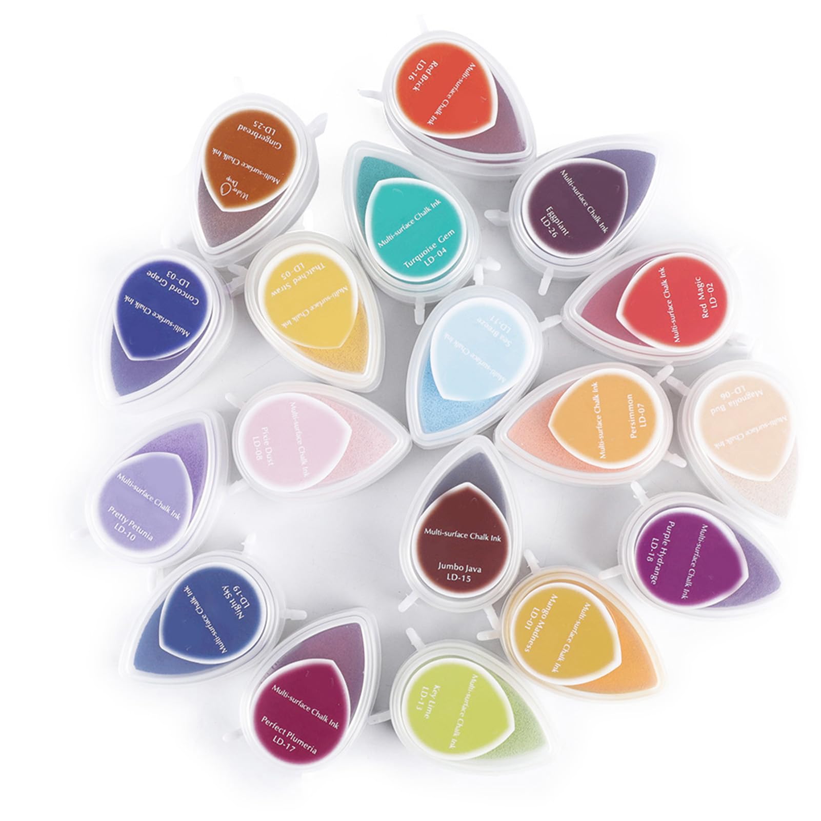 40 tamponi di inchiostro, 40 tamponi di inchiostro colorati per timbri artigianali, timbri su tessuti lavabili, timbri su carta fai da te, carta, tessuti in legno, scrapbooking