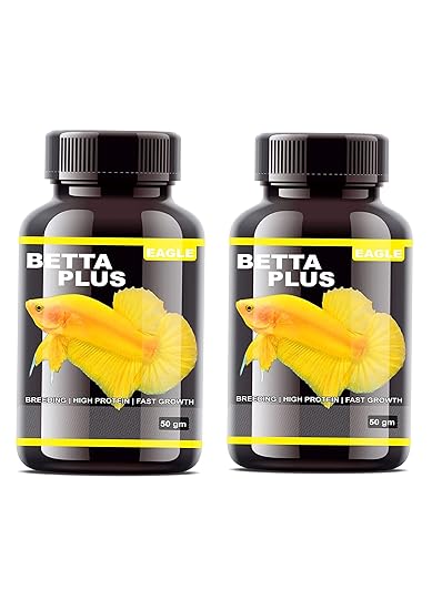 Eagle Betta Plus Fish Food, 50G (Pack of 2) | Breeding | High Protein | Fast Growth
