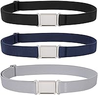 Vista 15 de JASGOOD Cinturón magnético ajustable para niños y niñas, cinturón elástico con hebilla magnética fácil para niñas de regreso a la escuela