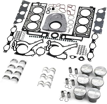 M272 Engine Overhaul Piston Gasket Kit Compatible with Mercedes Benz C230 E300 W204 W211 W164 3.0 2720304017 2720301018 2720160820 2720300160