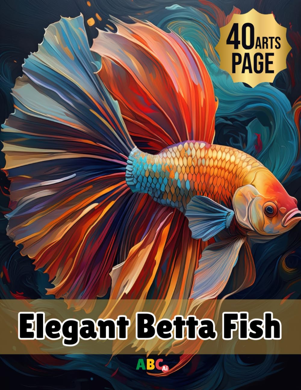 Elegant Betta Fish: An Coloring book. meditation and relaxation practice. Pages 8.5"x11"
