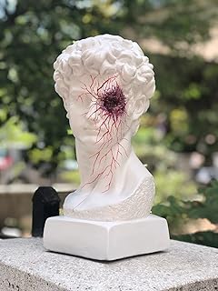 David Bust, Greece Statue, David Statue, David"Red Eye", Large Male Sculpture, Greek Sculpture, Sculpture Decor, Pop Art Sculpture