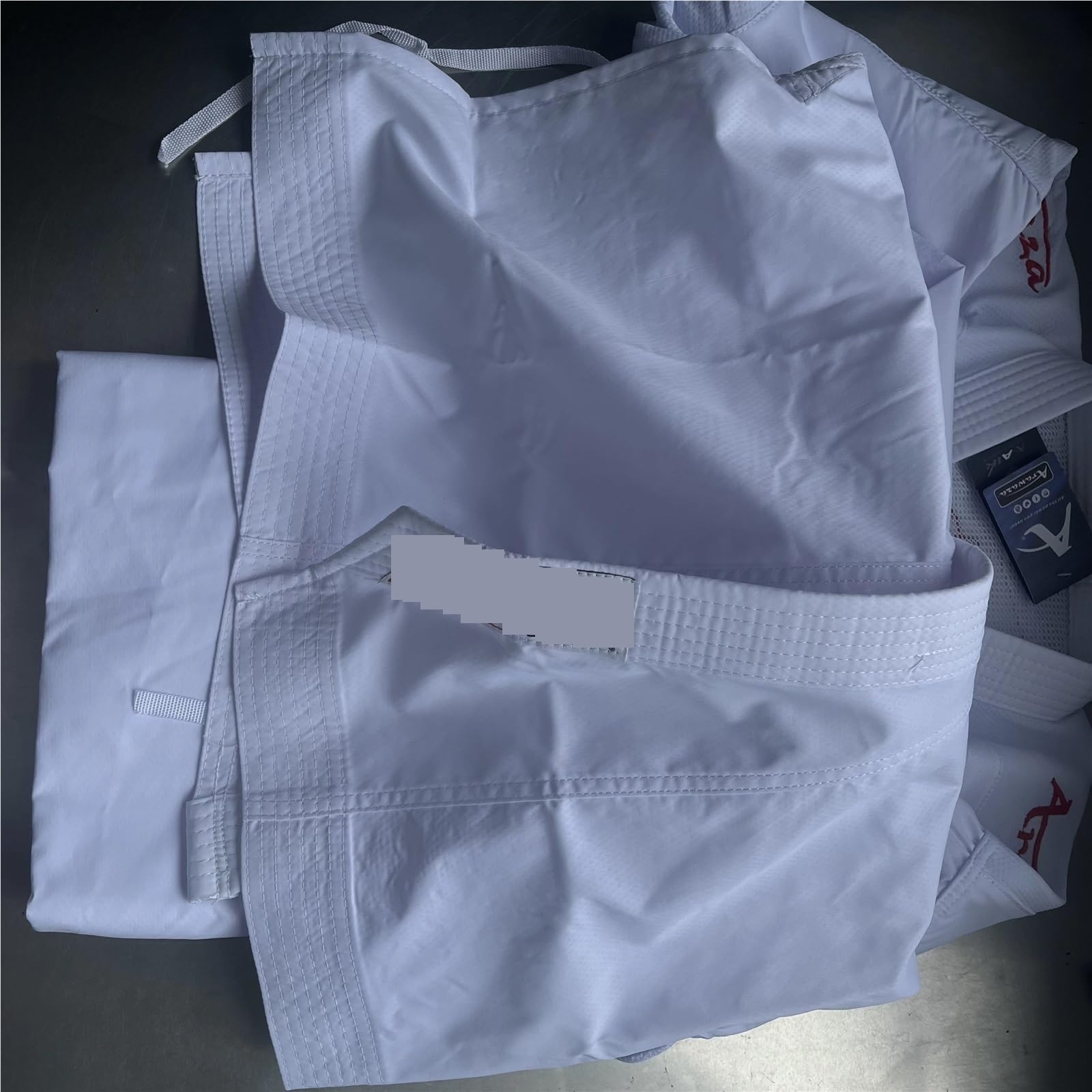 Uniforme de Karate Transpirable for niños y Adultos, Pantalones y Chaquetas Ligeras for Uniforme de Artes Marciales con cinturón para Formación, Rendimiento(Blue A,XXXL-190CM)