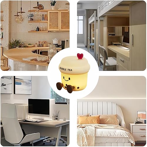 Miniatura 6 de Luz nocturna ajustable de té con leche  Lámpara de noche LED con sensor táctil, luz decorativa de brillo suave  Decoración del hogar para niños,