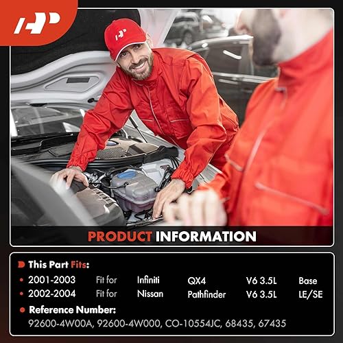 Miniatura 2 de A-Premium Compresor de aire acondicionado de CA con embrague compatible con Nissan Pathfinder LE SE 3.5L 2002-2004, Infiniti QX4 3.5L 2001-2003