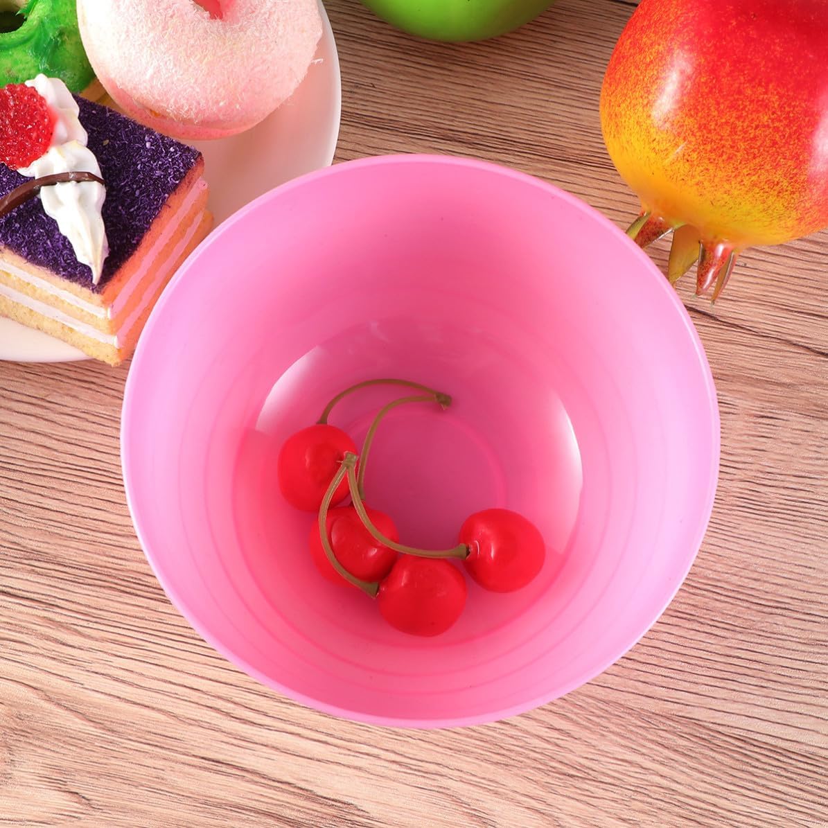 6pcs Reusable Plastic Snack Bowl round Party Serving Dish