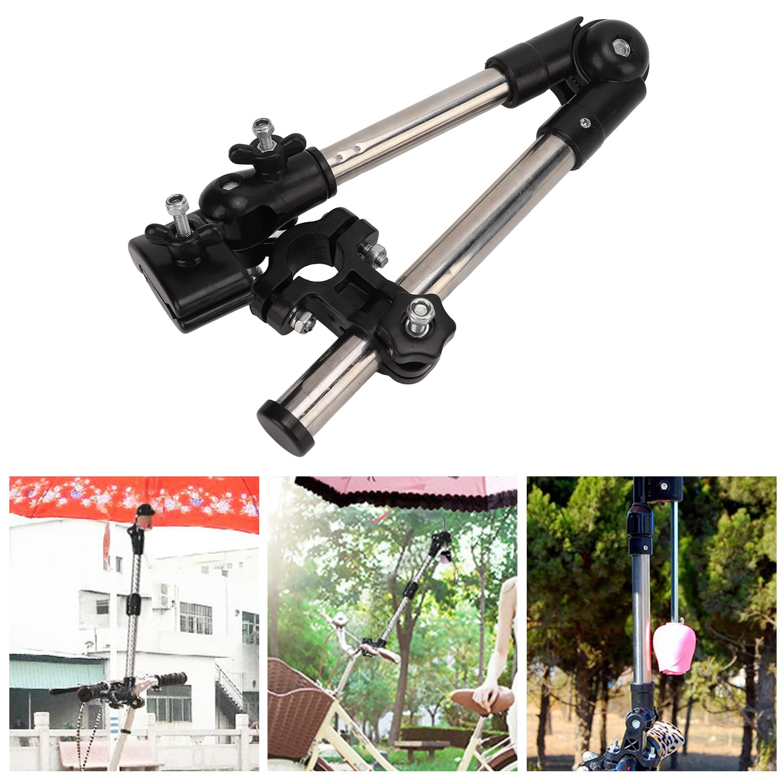 Soporte de Montaje de Paraguas Ajustable - Soporte de Barra de Paraguas de Bicicleta Manillar de Extensión de Soporte de Paraguas para Cochecito de bebé Cochecito Cochecito Scooter