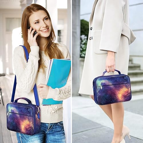 Miniatura 9 de FINPAC Funda grande para Biblia Galaxy con correa para el hombro + paquete de 6 resaltadores estéticos Morandi de la Biblia