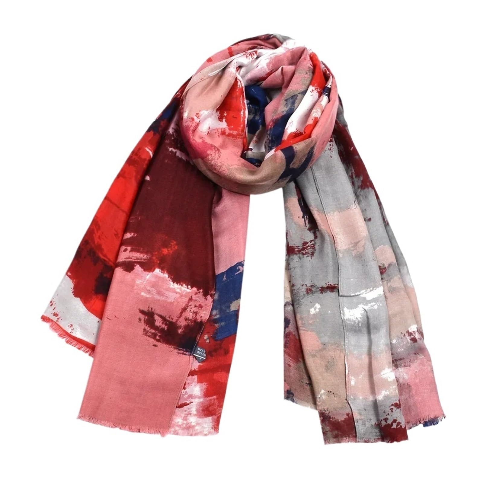 Generico Compatibile con sciarpe da donna, sciarpa stampata in lino e cotone graffiti, scialle colorato, bohémien, accessori
