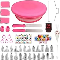 Vista 1 de YOQXHY 190 Pcs Cake Decorating Kit,Baking Supplies Tools with Cake Turntable,24 Numbered Icing Piping Tips,Frosting Spatulas,Pastry Bags & More for